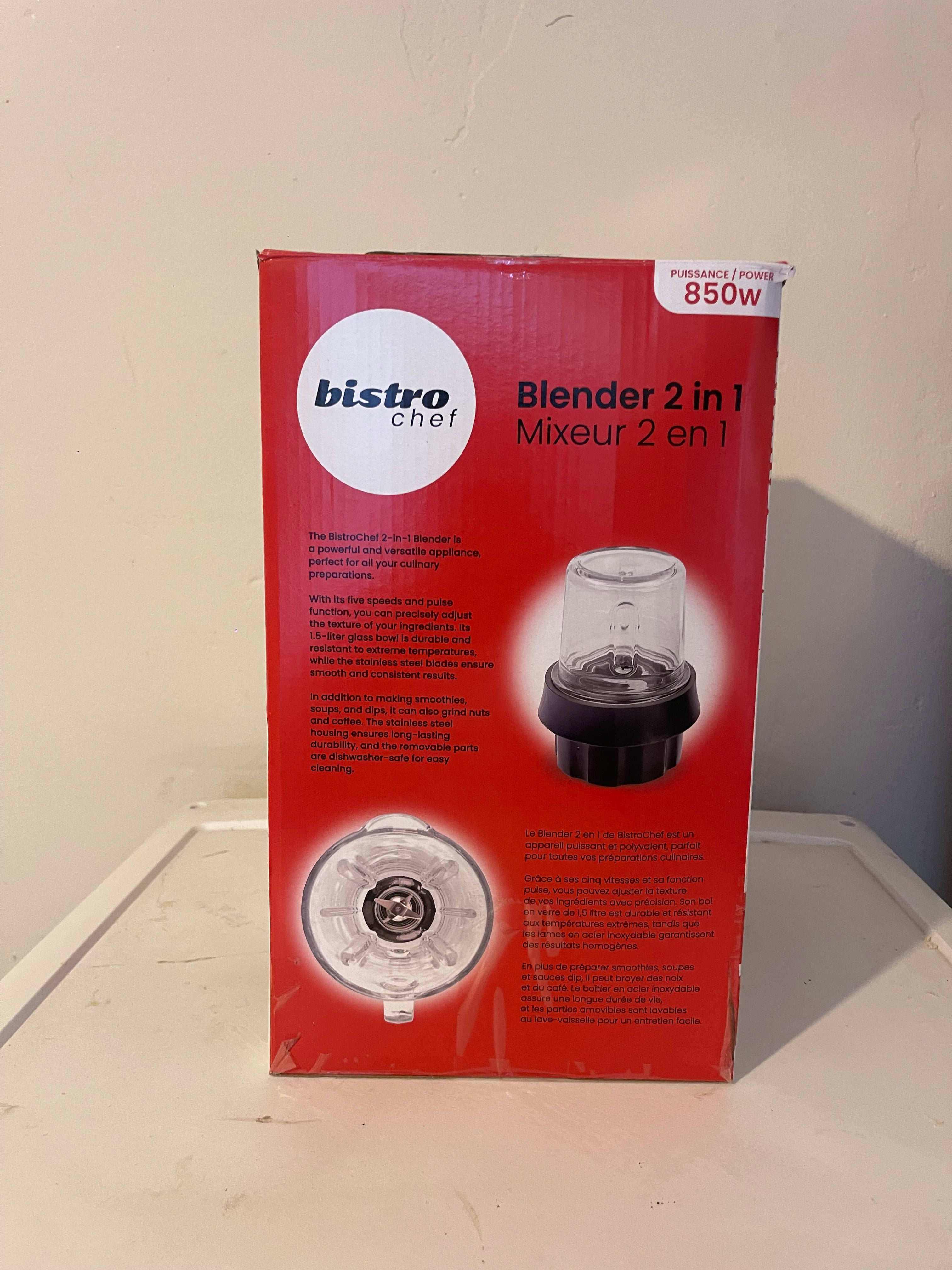 2 in 1 Bistro Chef Ice Crushing Mixer Blender for smoothies and fruit juice