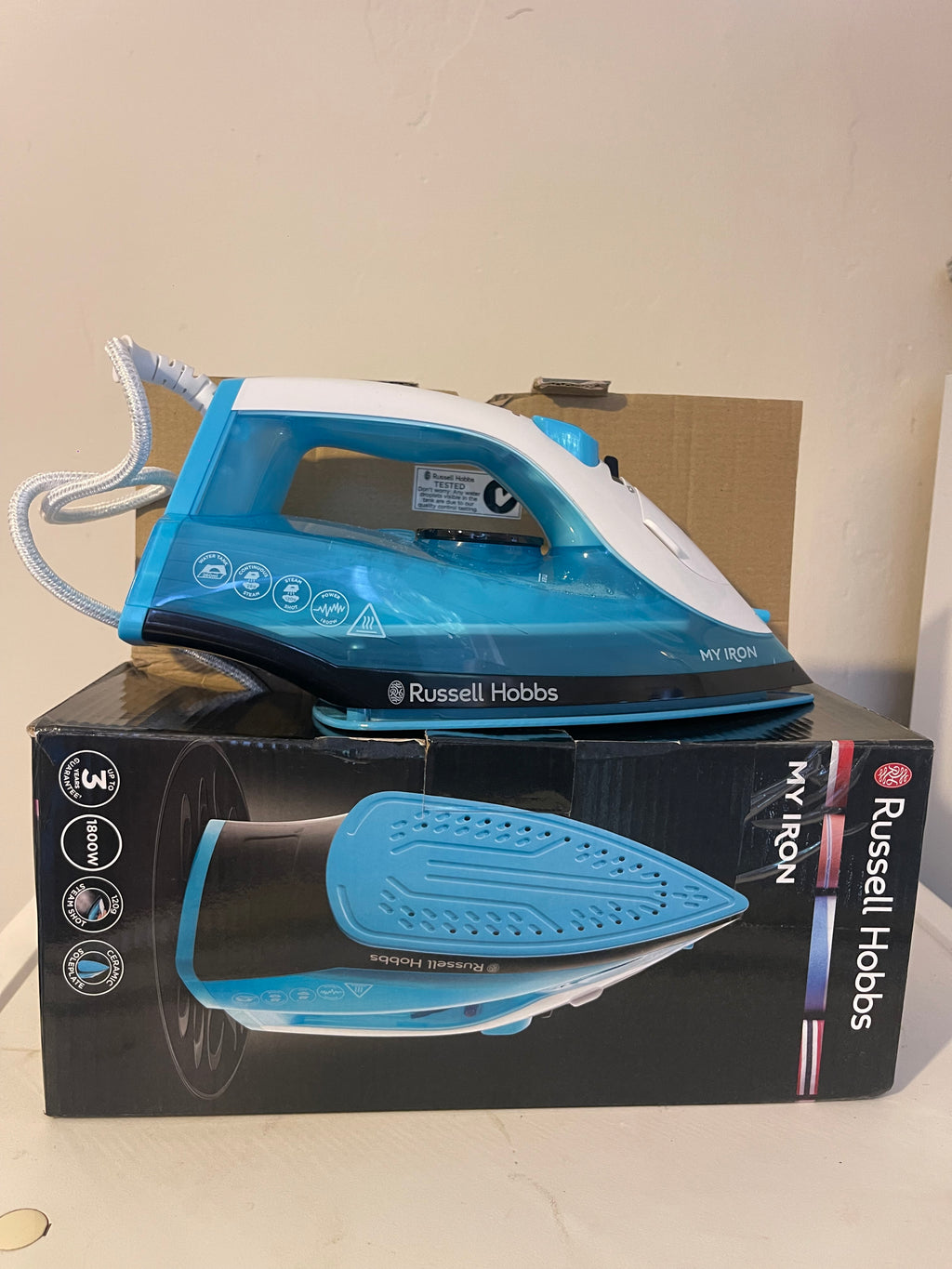 Russell Hobbs Electric Steam Iron Blue 1800W