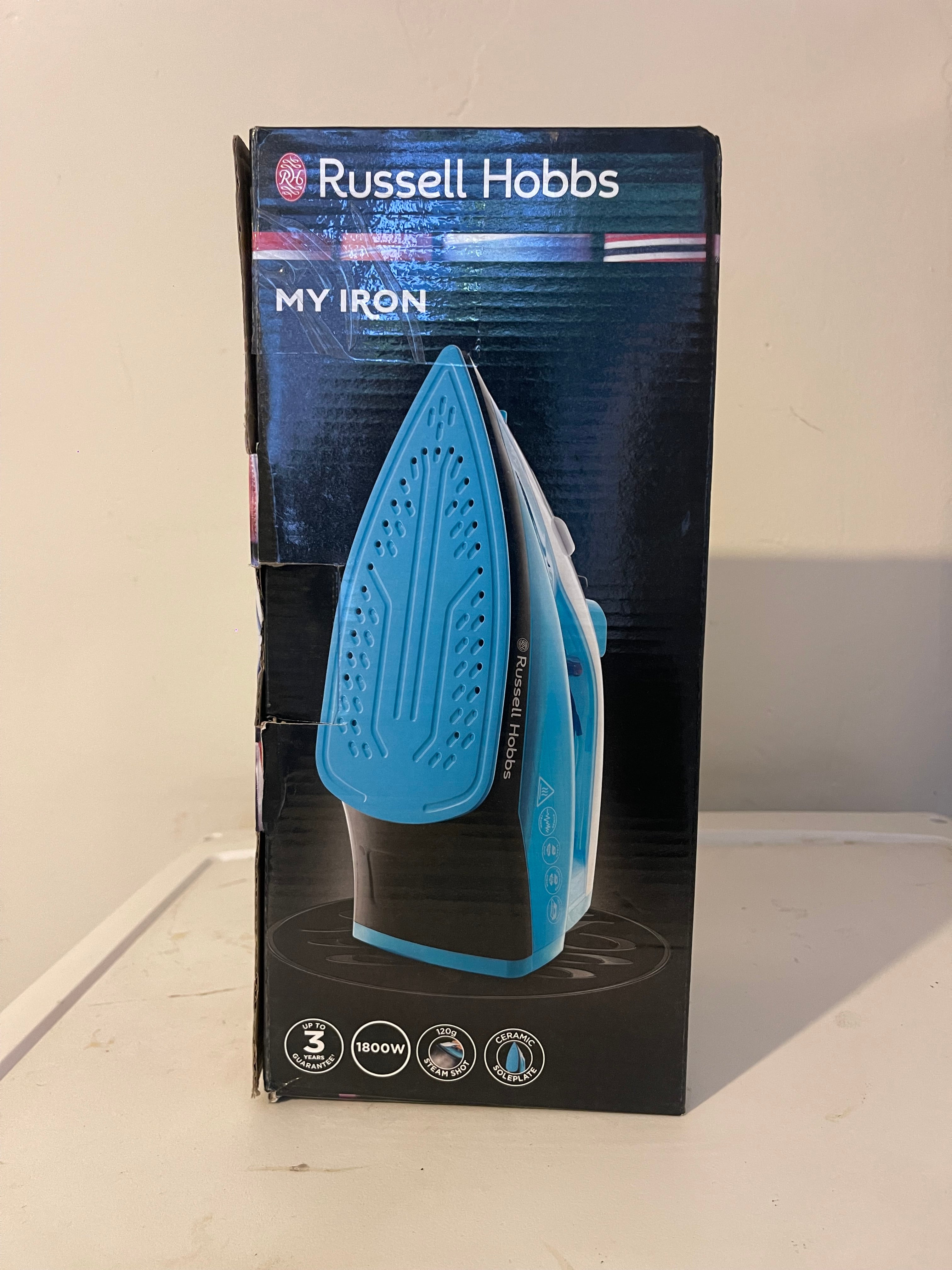 Russell Hobbs Electric Steam Iron Blue 1800W
