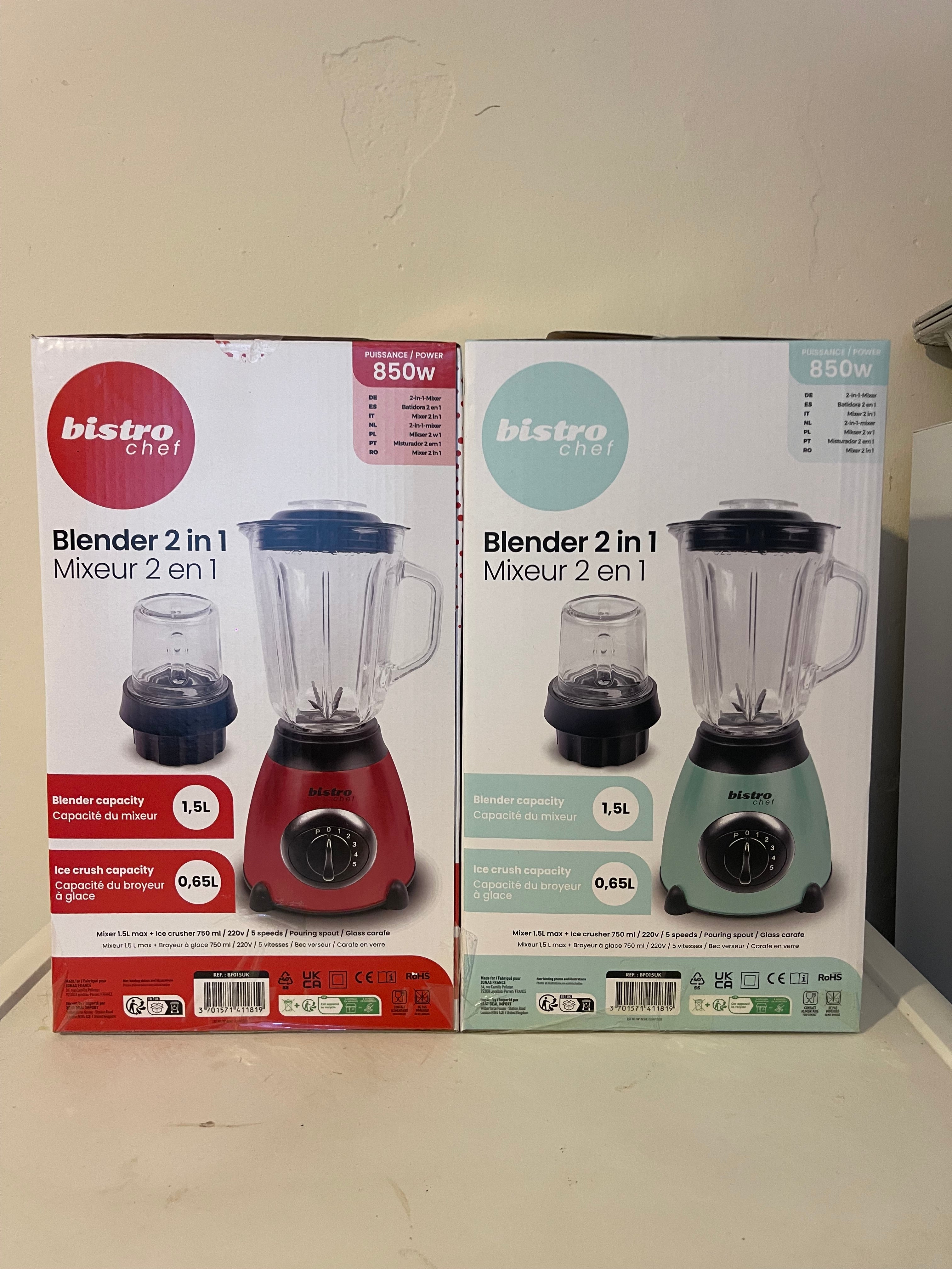 2 in 1 Bistro Chef Ice Crushing Mixer Blender for smoothies and fruit juice